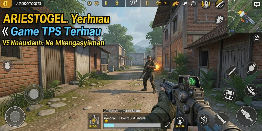 Tangkapan layar ARIESTOGEL dengan aksi pertempuran yang seru.