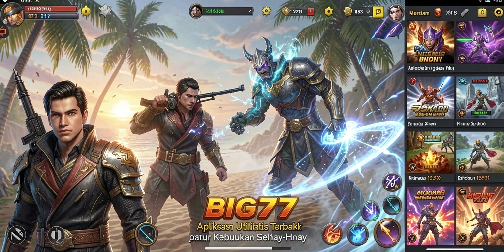 Tampilan antarmuka sederhana dan intuitif dari aplikasi BIG77.