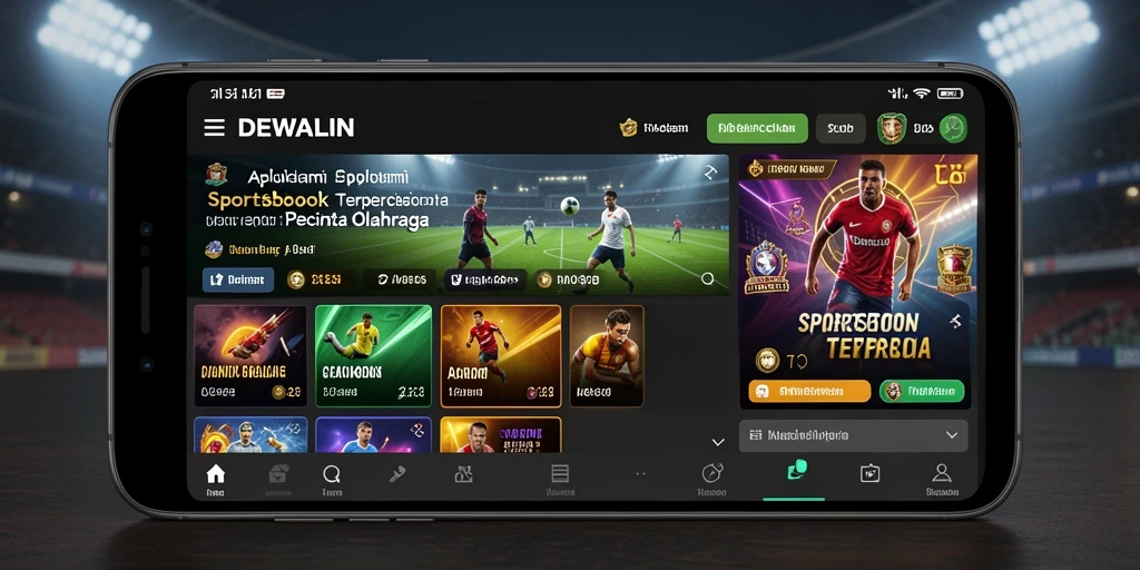 Tampilan gameplay menarik dari aplikasi Sportsbook DEWALIN.