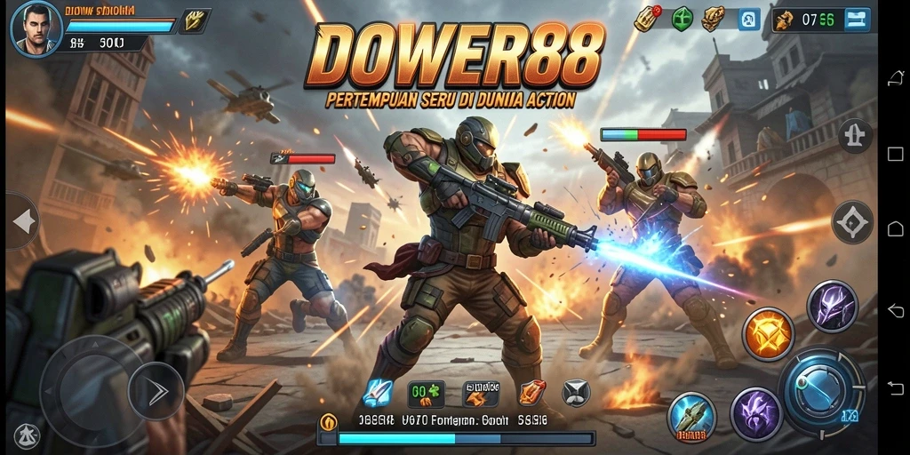 Screenshot DOWER88 menampilkan aksi pertempuran seru dan grafik menakjubkan.