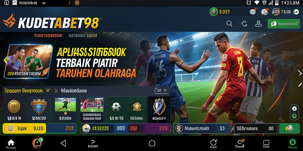 Tampilan utama KUDETABET98 dengan antarmuka taruhan yang menarik.