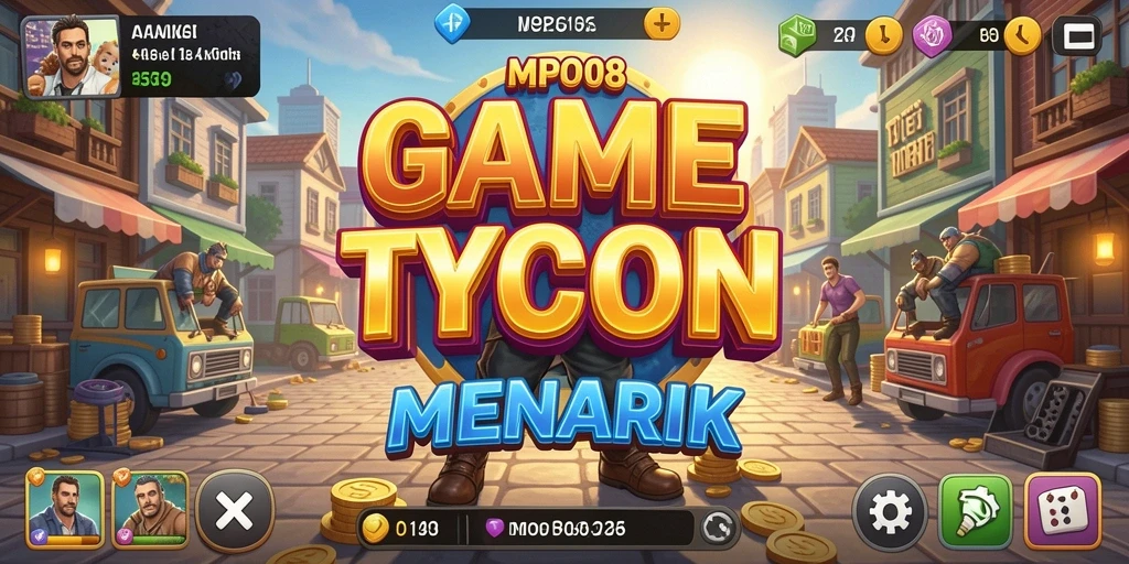 Tampilan gameplay seru di MPO08 dengan simulasi bisnis yang realistik.