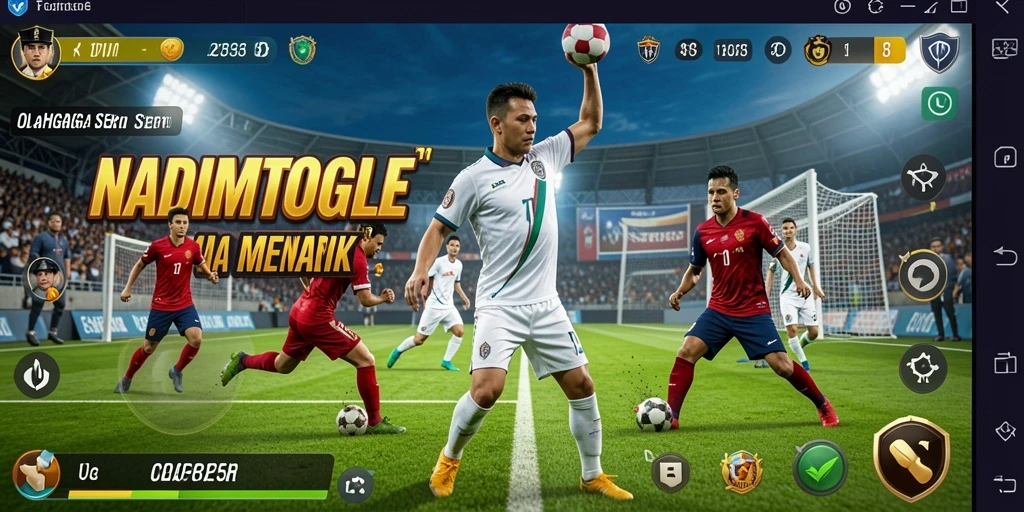 Screenshot gameplay NADIMTOGEL menampilkan aksi seru dalam olahraga.