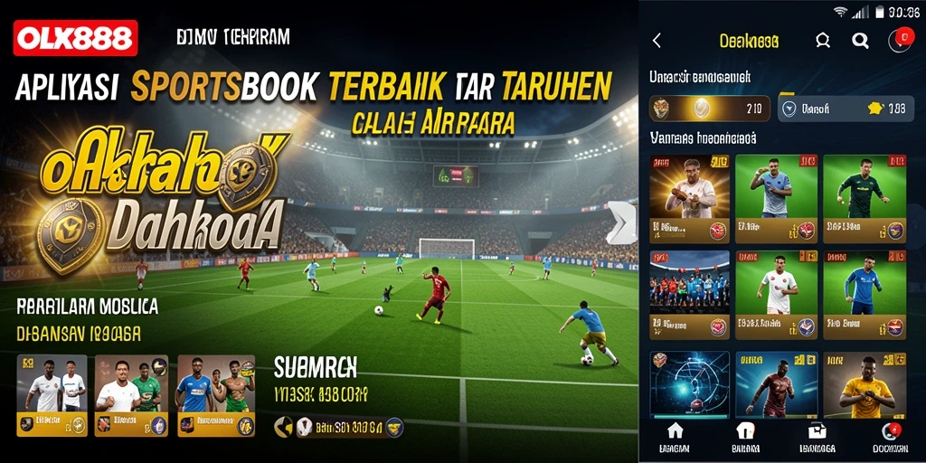 Tampilan antarmuka OLX888 saat memasang taruhan olahraga.