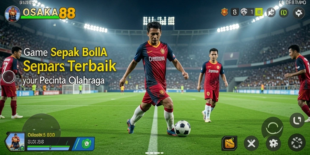 Tampilan gameplay OSAKA88 di lapangan sepak bola.