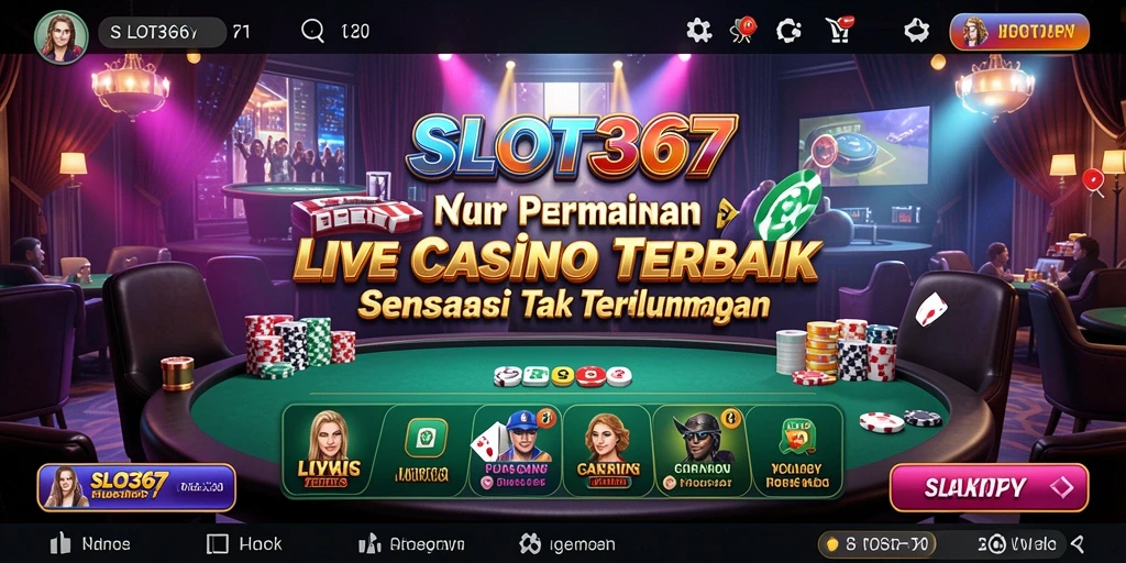 Tampilan gameplay mendebarkan di SLOT367 dengan dealer langsung dan permainan interaktif.