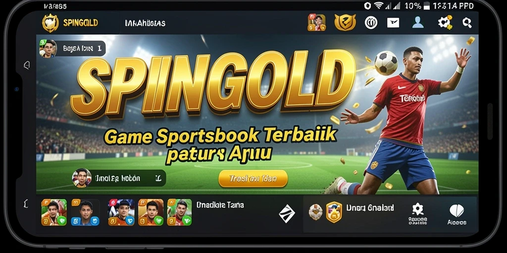 Screenshot SPINGOLD menampilkan antarmuka taruhan olahraga yang menarik.