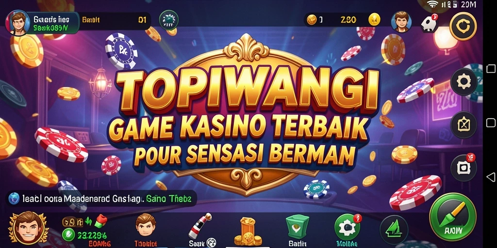 Tangkapan layar gameplay TOPIWANGI menunjukkan aksi seru di meja Kasino.